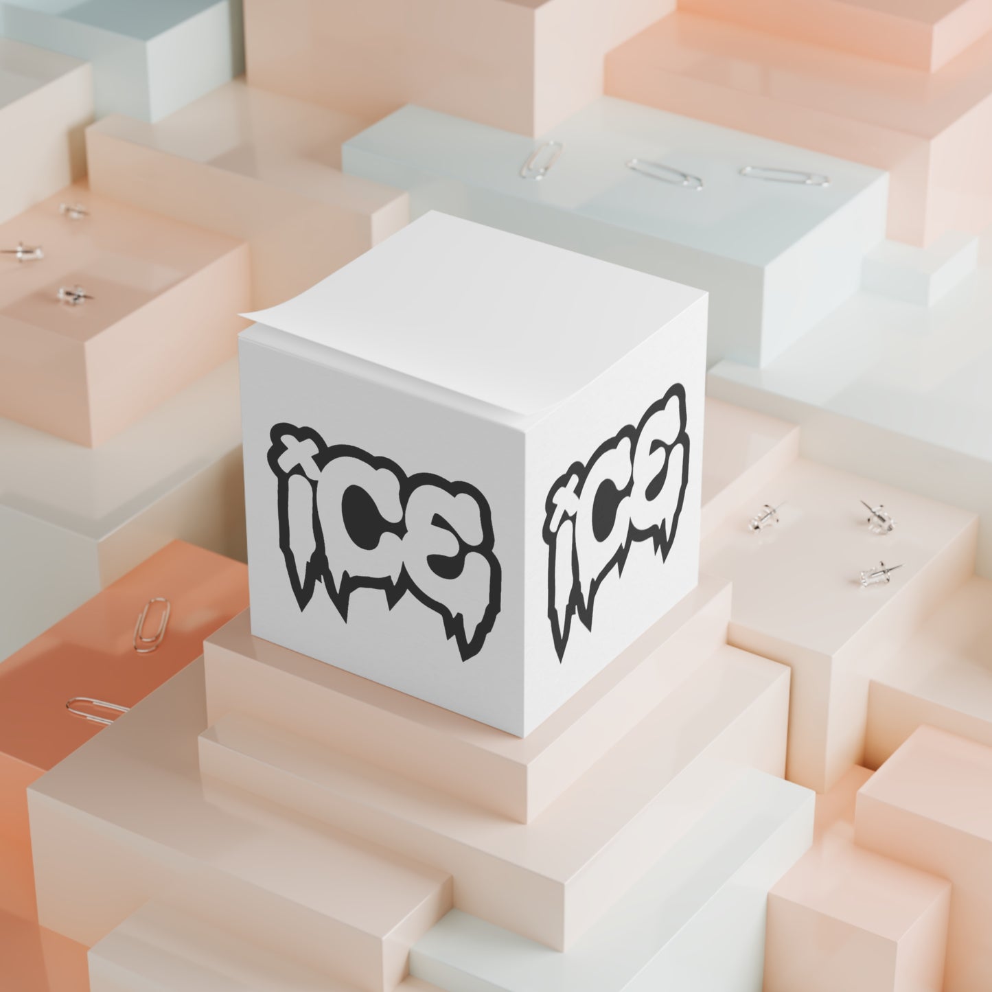 Ice Themed Note Cube | Funky Sticky Notes, Office Supplies